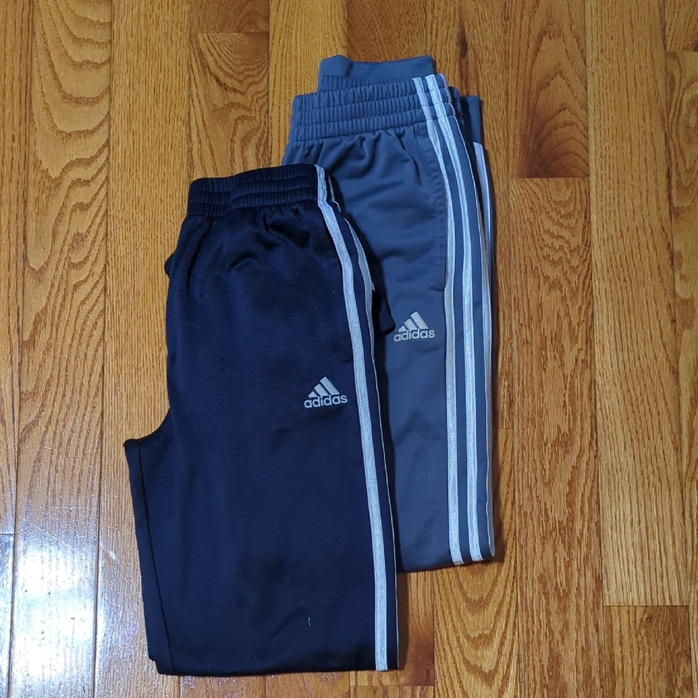 Adidas Kids' Black and Gray Joggers